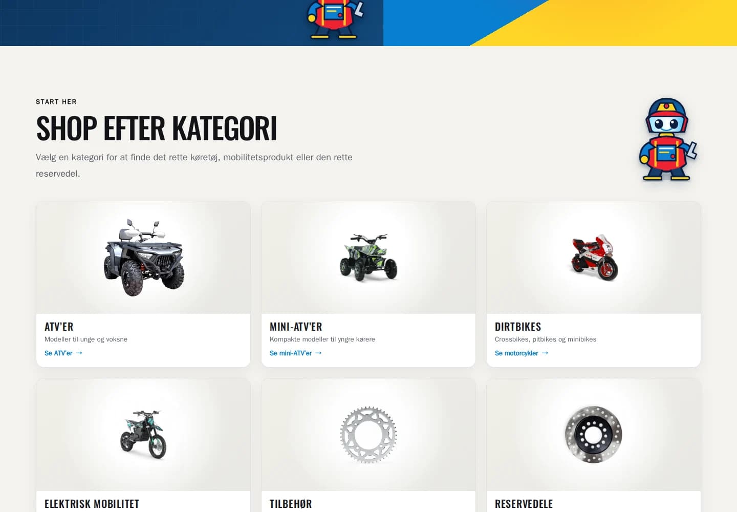Vehicle and accessory categories in the redesigned storefront